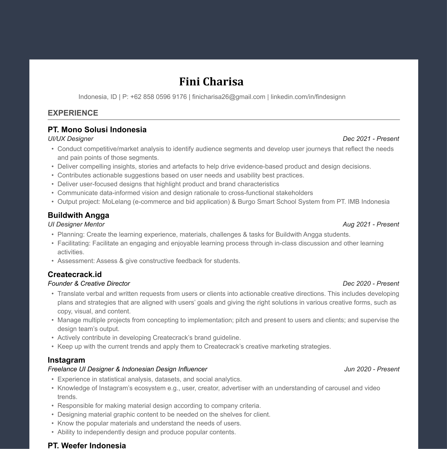 ATS-optimized resume created with CVArchitect AI builder